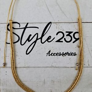 Gold Miyuki Adjustable Necklace/Choker